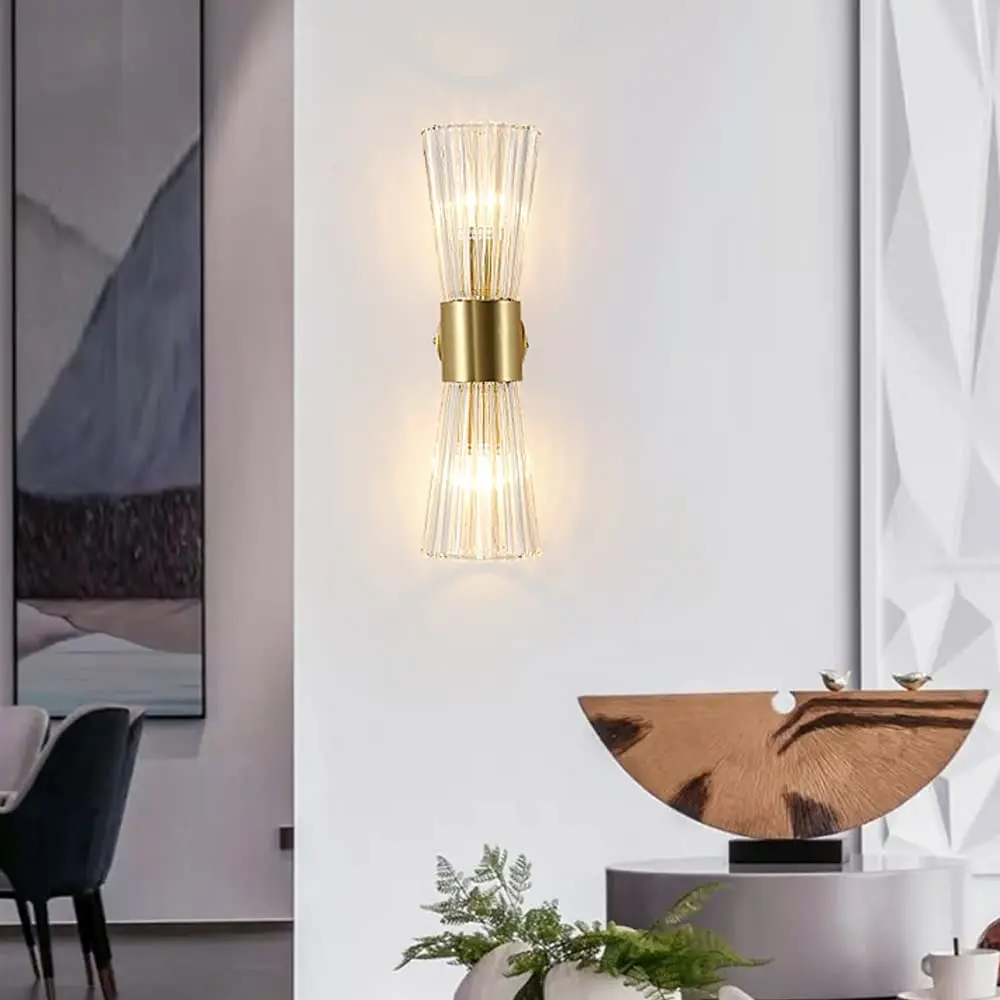 Modern Golden Luxury Wall Lamp E14 Double Head Wall Light Bedroom Bedside TV Background Sconce Wall Lamps Crystal Wall Lamps
Modern Golden Luxury Wall Lamp E14 Double Head Wall Light Bedroom Bedside TV Background Sconce Wall Lamps Crystal Wall Lamps