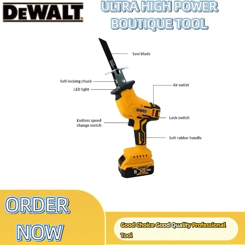 Dewalt Cordless Reciprocating Saw 2800RPM Brushless Electric Saw Multifunctional Metal Wood Pipe Cutting Saw Power Tool 20V
Dewalt Cordless Reciprocating Saw 2800RPM Brushless Electric Saw Multifunctional Metal Wood Pipe Cutting Saw Power Tool 20V