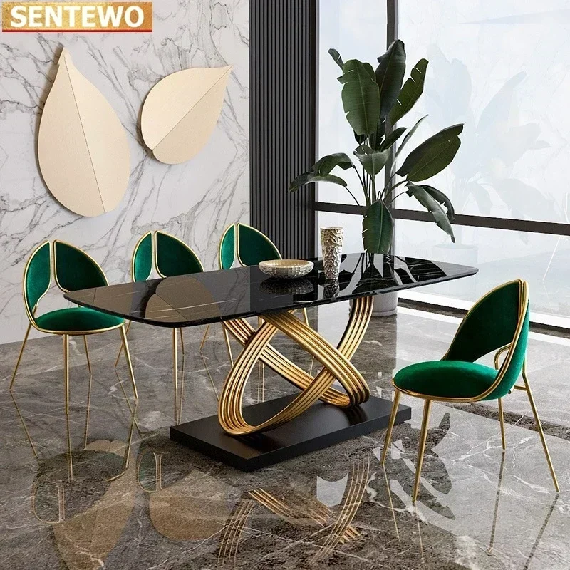 Free Shipping Marble Dining Room Tables Set 4 6 Chairs Ltalian Luxury Table Stainless Steel Gold Base Furniture Mesa Comedor
Free Shipping Marble Dining Room Tables Set 4 6 Chairs Ltalian Luxury Table Stainless Steel Gold Base Furniture Mesa Comedor