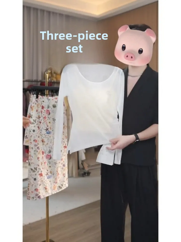 Sweet Sle Women's Sun Protection Thin Top And ter Set Ele Skirt Casual Spring Faion Two-Piece Suit National Sle
Sweet Sle Women's Sun Protection Thin Top And ter Set Ele Skirt Casual Spring Faion Two-Piece Suit National Sle