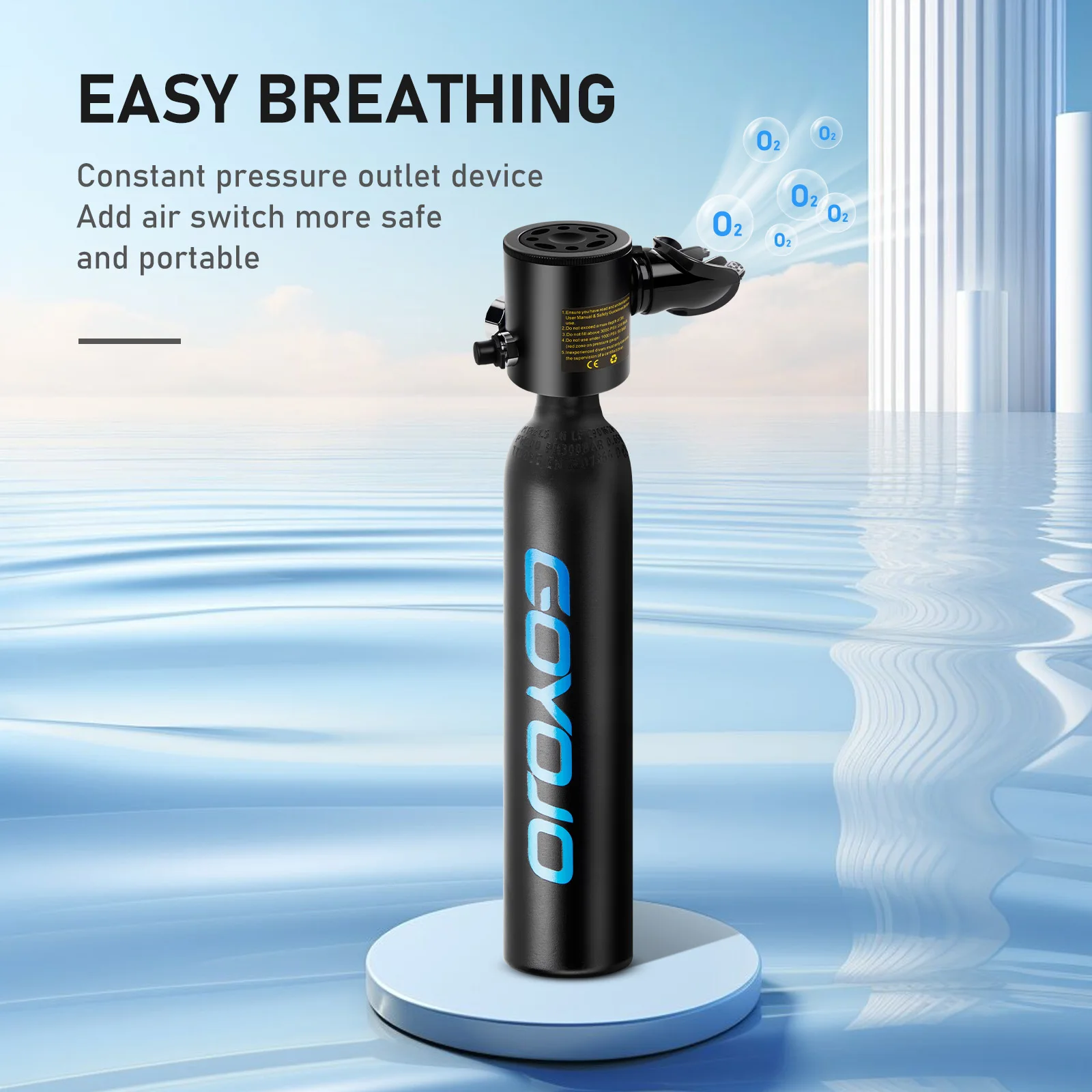 Portable Mini Diving Tank Mini Reusable Pony Bottle 10 Minutes Dive Time Backup Diving Air Tank Oxygen Cylinder for Underwater 
Portable Mini Diving Tank Mini Reusable Pony Bottle 10 Minutes Dive Time Backup Diving Air Tank Oxygen Cylinder for Underwater