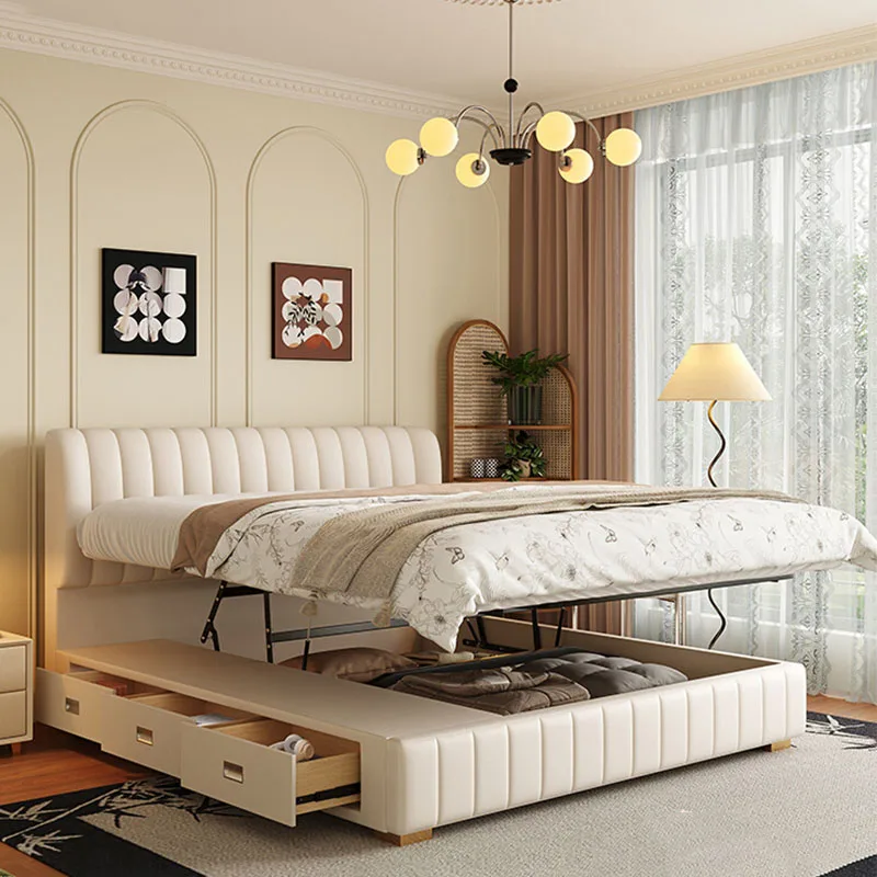 Leather Electronic Bed Queen Size Wood Double Smart Bed Foldable Storage Space Somieres Y Marcos De Cama Bedroom Furniture
Leather Electronic Bed Queen Size Wood Double Smart Bed Foldable Storage Space Somieres Y Marcos De Cama Bedroom Furniture