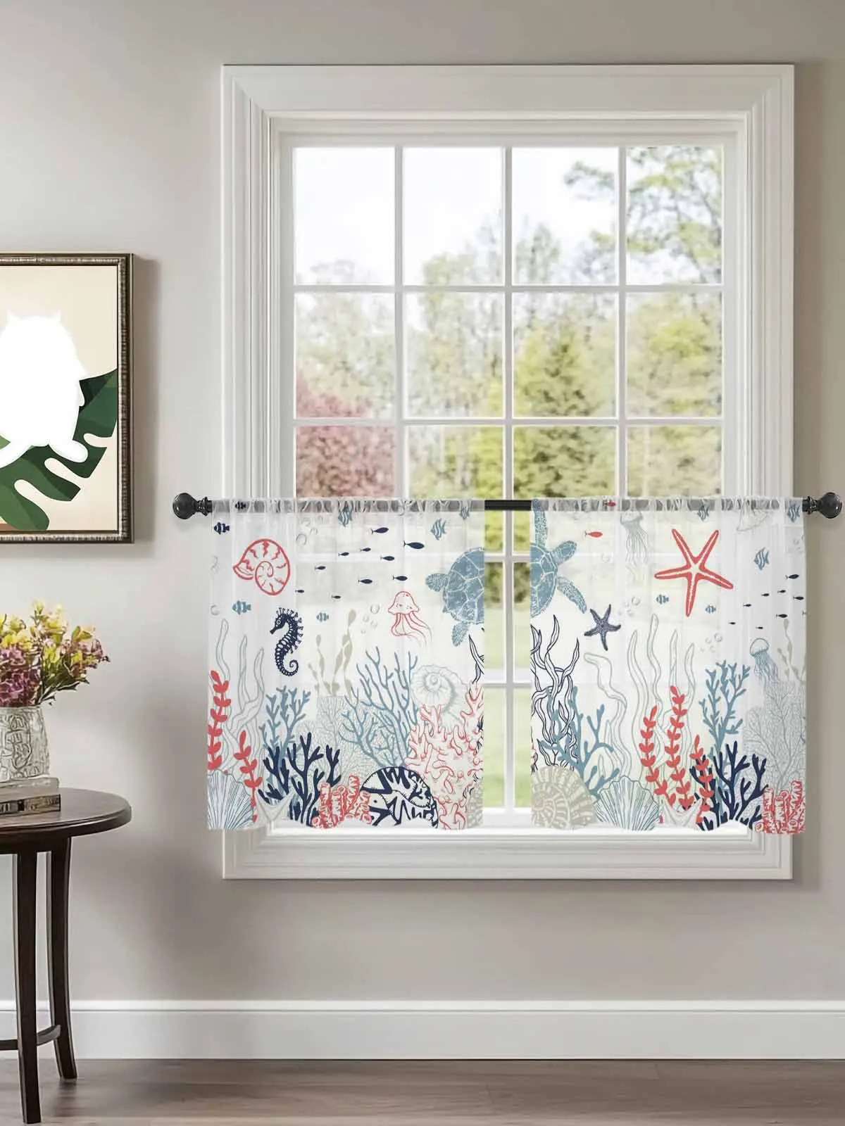 Summer Marine Life Turtle Coral Tulle Curtains For Bedroom Children Living Room Decor Sheer Curtains
Summer Marine Life Turtle Coral Tulle Curtains For Bedroom Children Living Room Decor Sheer Curtains