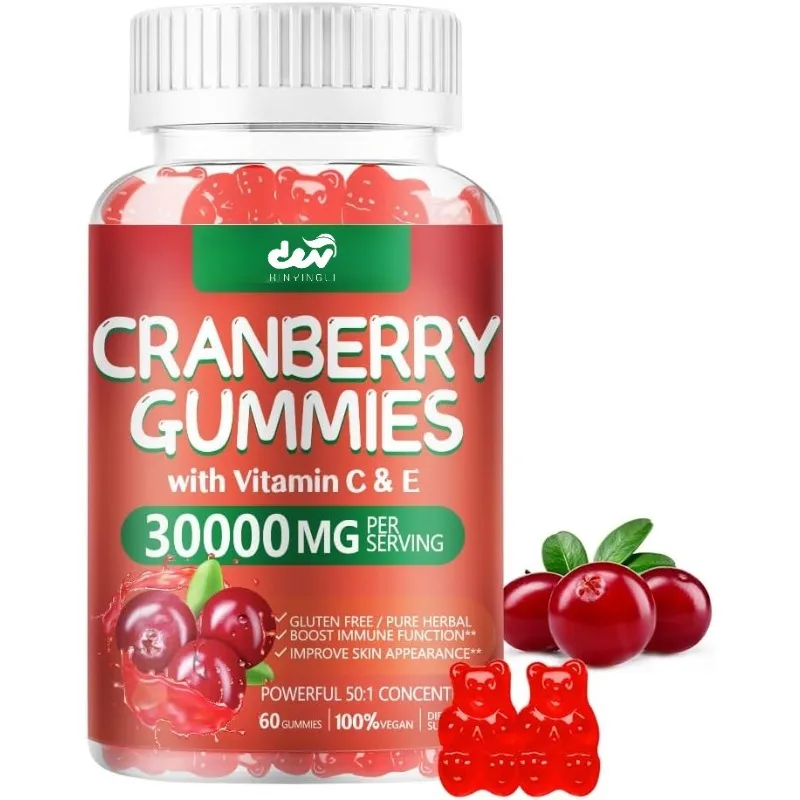 Cranberry Gummies, Promoting Urinary Tract Health, Vitamins C and E, Enhancing Immunity, 60 Capsules
Cranberry Gummies, Promoting Urinary Tract Health, Vitamins C and E, Enhancing Immunity, 60 Capsules