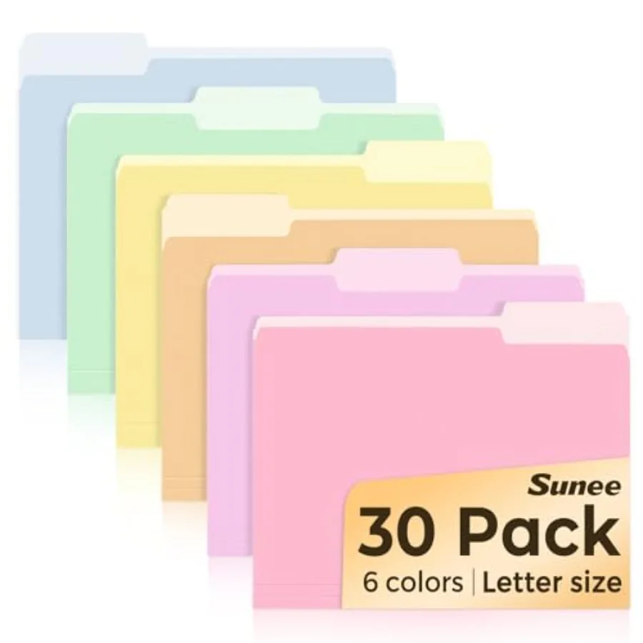 File Folders, 30 Pack Manilla Folders 8.5 x 11, Colored File Folders Home Office School Supplies for Documents Files Paper, 6 B
File Folders, 30 Pack Manilla Folders 8.5 x 11, Colored File Folders Home Office School Supplies for Documents Files Paper, 6 B