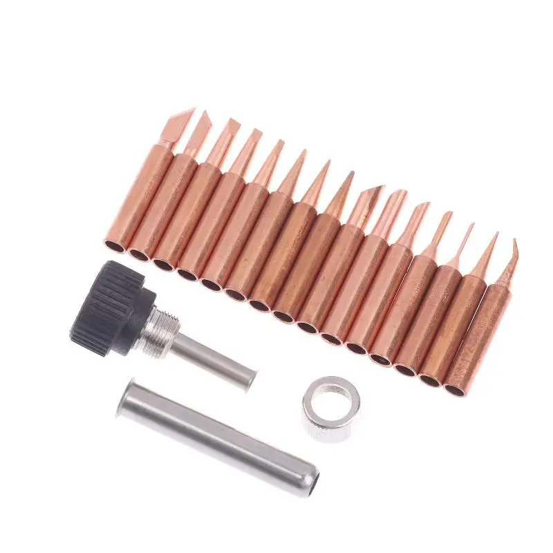 1 Set 900 Pure Copper Soldering Iron Tip Soldering Iron Tip Pure Copper Non-magnetic Soldering Horn Electric Soldering Iron Tip
1 Set 900 Pure Copper Soldering Iron Tip Soldering Iron Tip Pure Copper Non-magnetic Soldering Horn Electric Soldering Iron Tip