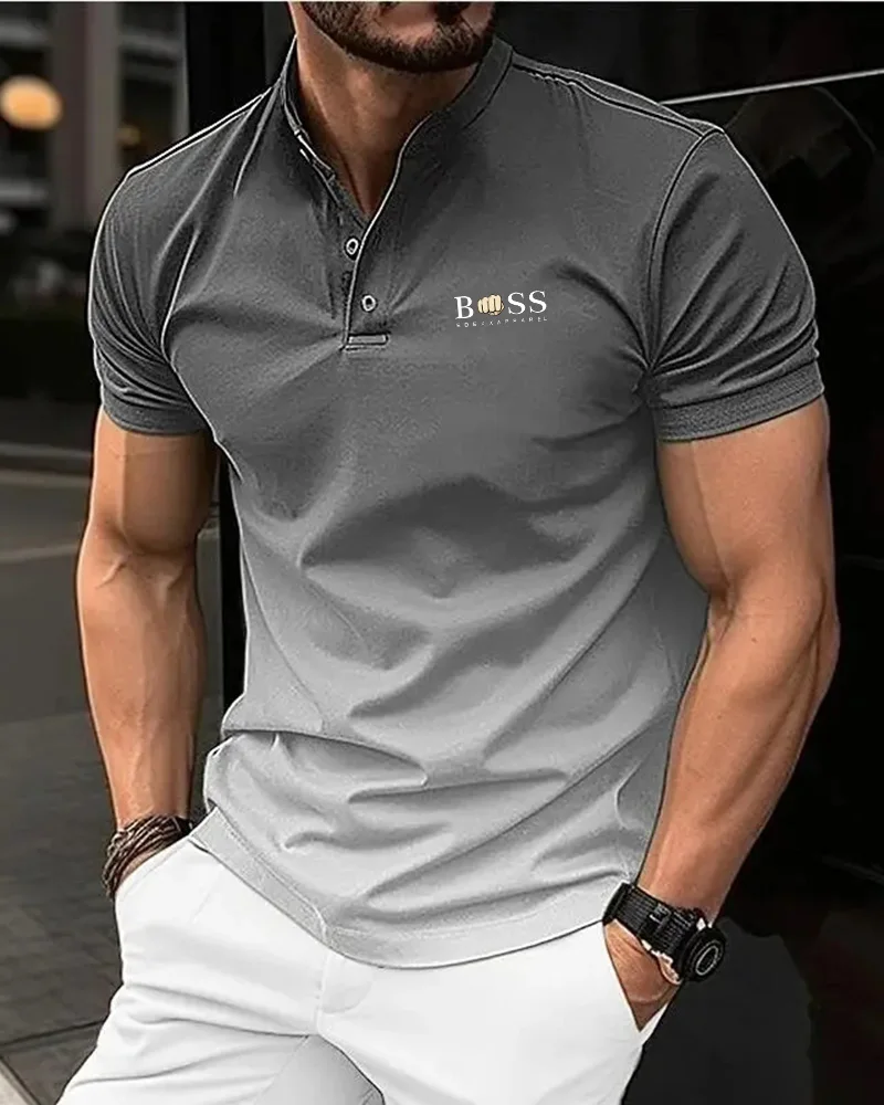 Spring/Summer Men's New European and American Zipper Polo Shirt Fashion Sweat-absorbing and Breathable T-shirt
Spring/Summer Men's New European and American Zipper Polo Shirt Fashion Sweat-absorbing and Breathable T-shirt