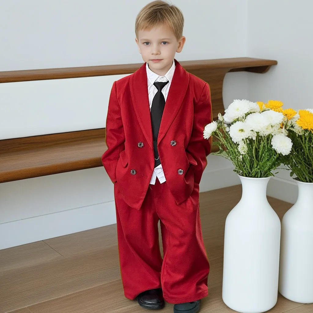 Teen Boys Wool Suit Set Stylish Tweed Blazer + Pants 2-pieces Kids Formal Clothes Casual Outfit Wedding Party Christmas Costumes
Teen Boys Wool Suit Set Stylish Tweed Blazer + Pants 2-pieces Kids Formal Clothes Casual Outfit Wedding Party Christmas Costumes