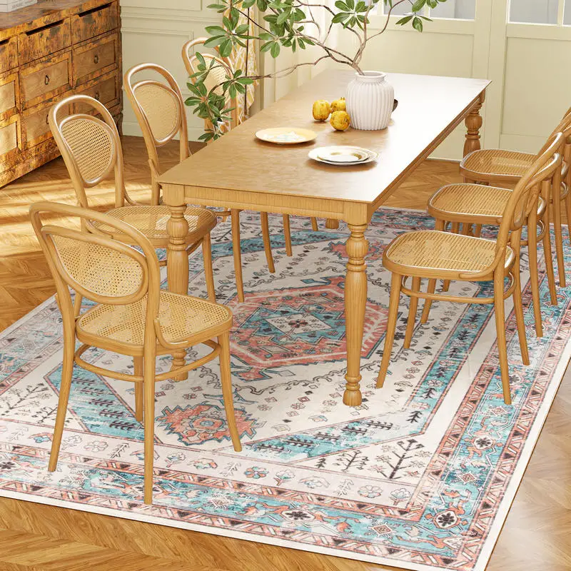 4x6 Area Rug, Vintage Machine Washable Rug, Non-Slip Floor Carpet for Living Room, Bedroom, Dining Room, Brown and Blue
4x6 Area Rug, Vintage Machine Washable Rug, Non-Slip Floor Carpet for Living Room, Bedroom, Dining Room, Brown and Blue