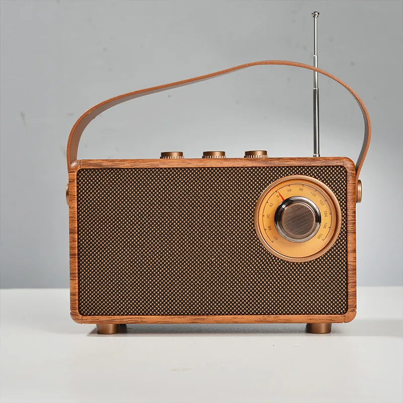 Retro wireless Bluetooth small speaker portable FM radio supports card insertion/USB/hands-free calling for home outdoor camping
Retro wireless Bluetooth small speaker portable FM radio supports card insertion/USB/hands-free calling for home outdoor camping