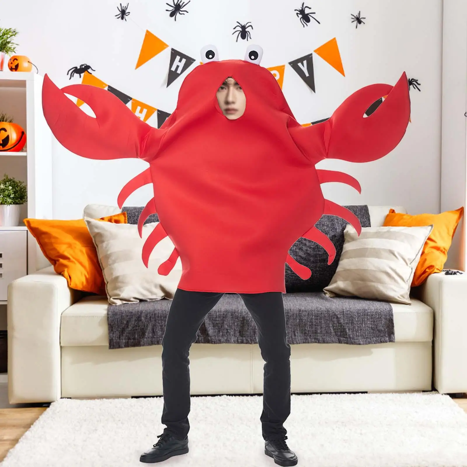Crab Costume Lightweight Decorative Slip on Funny Halloween Costumes Dress up Sea Animal Costume for Holiday Party Supplies
Crab Costume Lightweight Decorative Slip on Funny Halloween Costumes Dress up Sea Animal Costume for Holiday Party Supplies