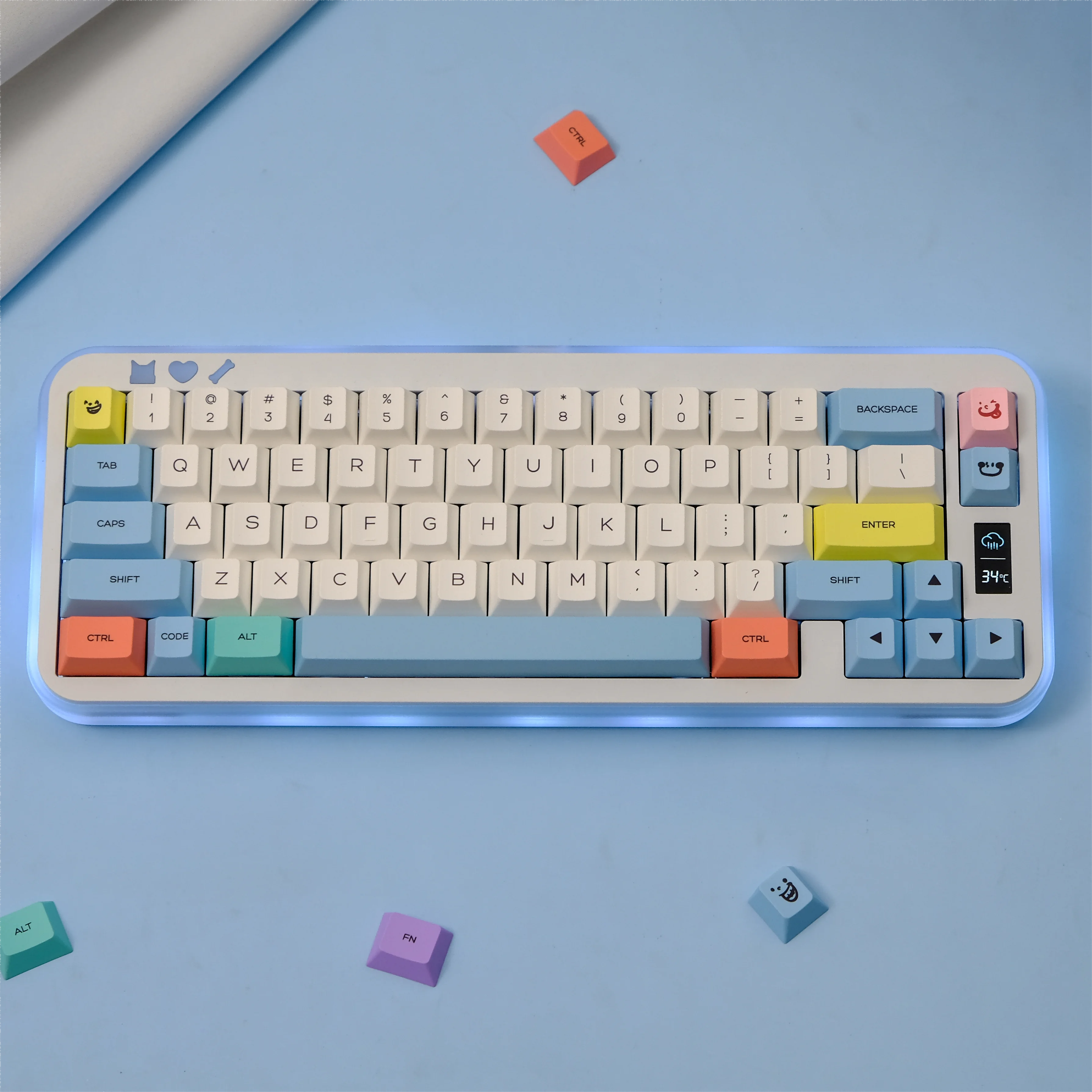 PBT material sublimation keycap chalk color campus youth original factory height 61/68/75/98
PBT material sublimation keycap chalk color campus youth original factory height 61/68/75/98