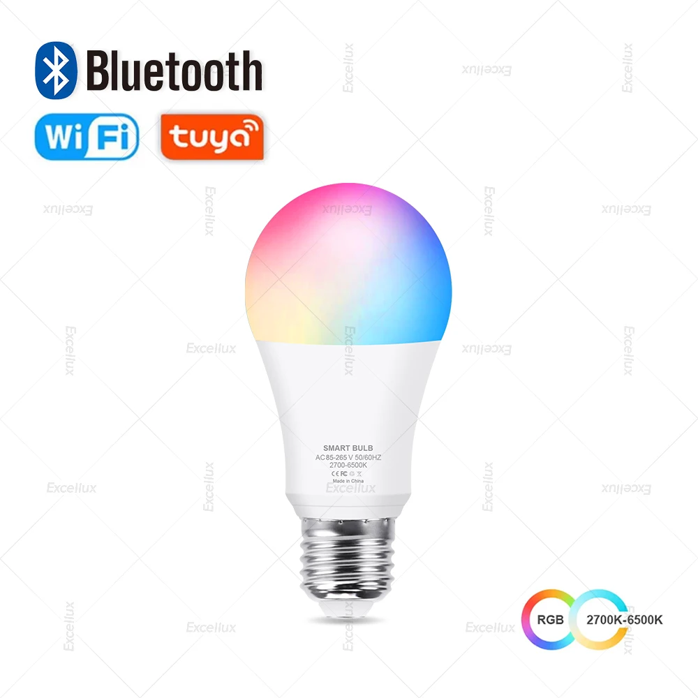 Tuya Wifi/Bluetooth Smart Led Light Bulb Alexa Led Lamp E27 RGB 2700K-6500K Smart Lamps For Google Home Assistant Smart Life
Tuya Wifi/Bluetooth Smart Led Light Bulb Alexa Led Lamp E27 RGB 2700K-6500K Smart Lamps For Google Home Assistant Smart Life