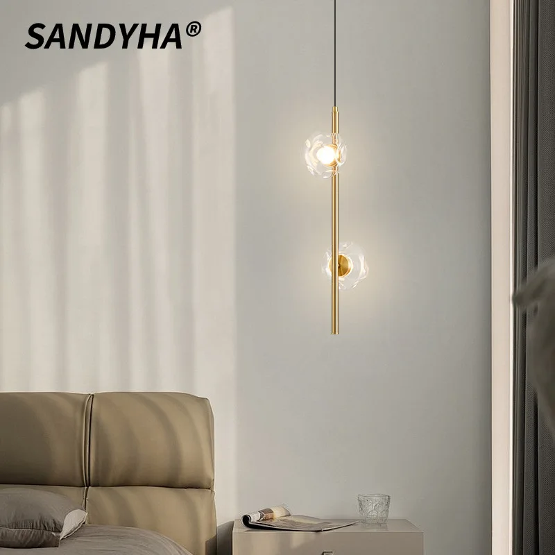 SANDYHA Nordic Style Pendant Lights Bedroom Bedside Lamp Hanging Chandelier Living Room Decor Magic Bean Glass Lampshade Design
SANDYHA Nordic Style Pendant Lights Bedroom Bedside Lamp Hanging Chandelier Living Room Decor Magic Bean Glass Lampshade Design
