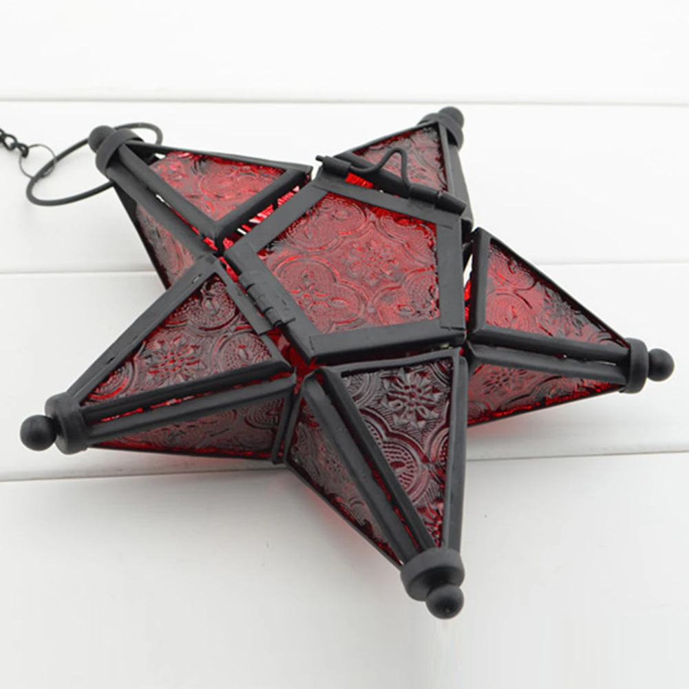 Wind Colorful Glass Light Holder Star Shape Indoor/Outdoor Tealight Holder Home Decoration Moroccan Style Hanging
Wind Colorful Glass Light Holder Star Shape Indoor/Outdoor Tealight Holder Home Decoration Moroccan Style Hanging