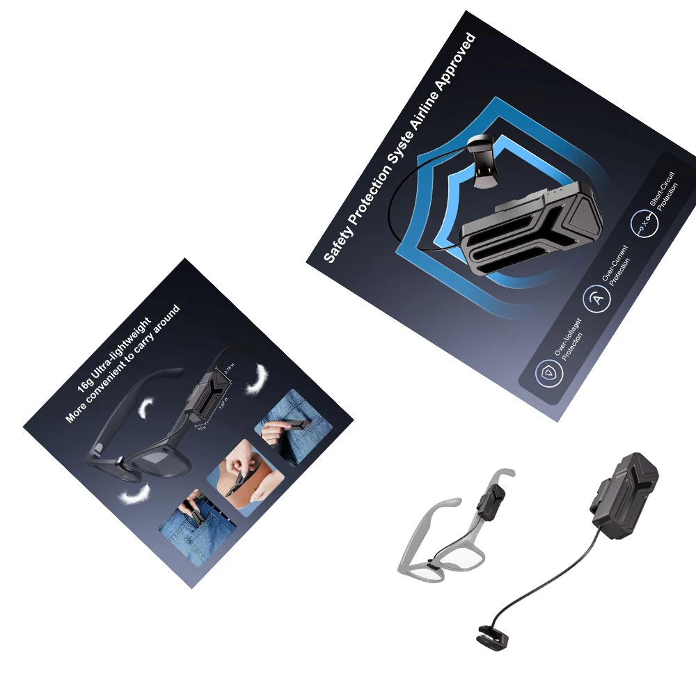 Ultra Light 400mAh Wearable Power Bank for Meta Glasses Skyler Headliner HSTN Display 2 Charges No Cable Clutter
Ultra Light 400mAh Wearable Power Bank for Meta Glasses Skyler Headliner HSTN Display 2 Charges No Cable Clutter