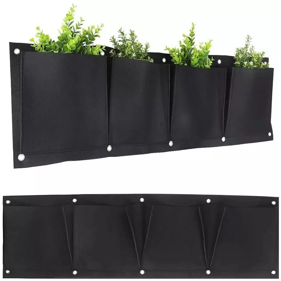 4 Pockets 400g/m2 Vertical Garden Planter Wall-mounted Home Gardening Flower Planting Bags Living Indoor Wall Planter30*100cm
4 Pockets 400g/m2 Vertical Garden Planter Wall-mounted Home Gardening Flower Planting Bags Living Indoor Wall Planter30*100cm