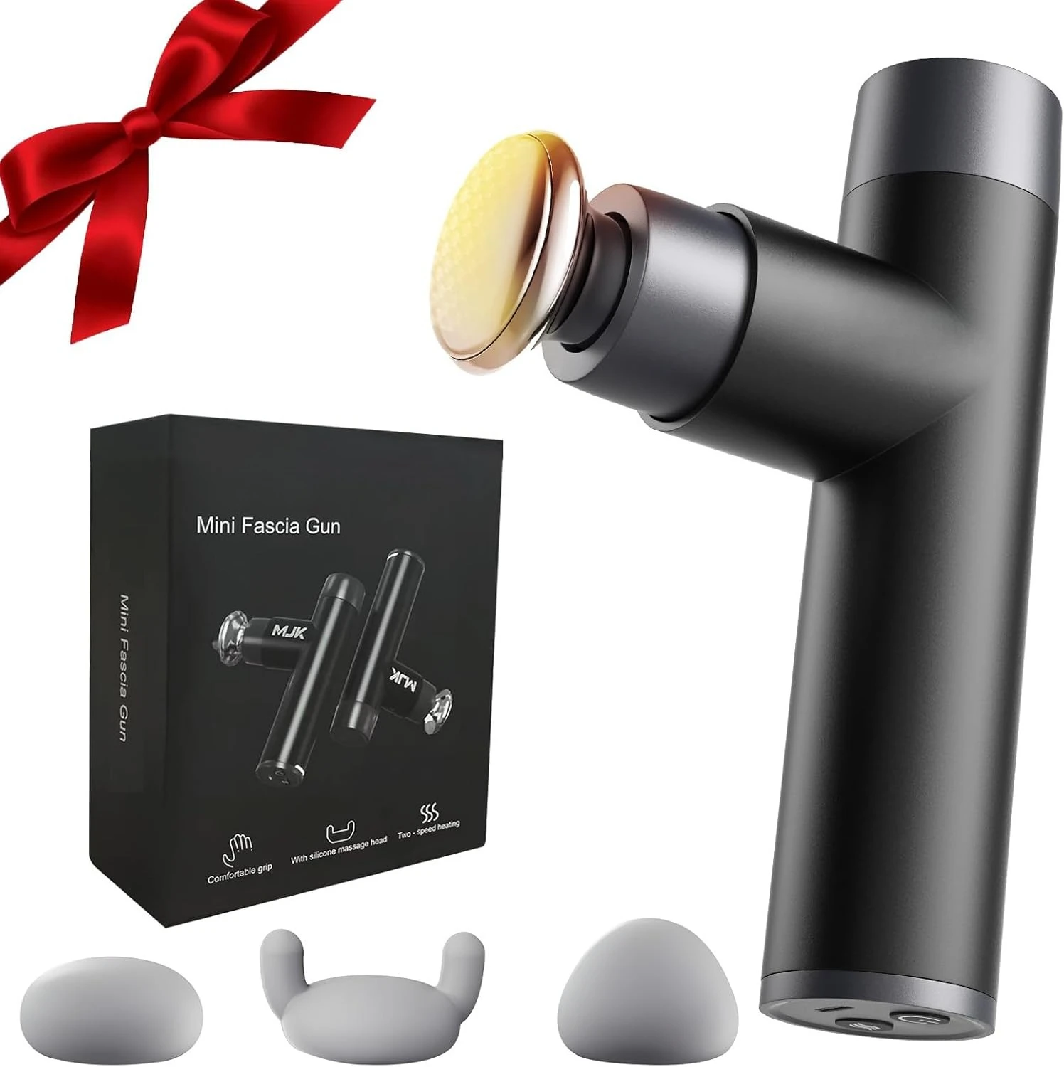 Mini Massage Gun, Percussion Deep Tissues Muscle with Heat,Portable Full-Metal Massage Gun with 3 Interchangeable Heads|4 Speeds
Mini Massage Gun, Percussion Deep Tissues Muscle with Heat,Portable Full-Metal Massage Gun with 3 Interchangeable Heads|4 Speeds
