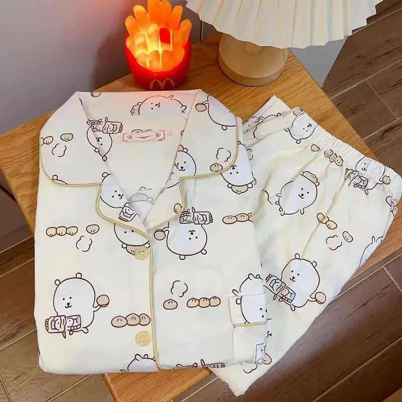 JOKE BEAR AND FRIENDS Bear Nagano Bear Pajamas Spring and Autumn Long-sleeved Trousers 2024 New Cartoon Cute Home Clothes Suit
JOKE BEAR AND FRIENDS Bear Nagano Bear Pajamas Spring and Autumn Long-sleeved Trousers 2024 New Cartoon Cute Home Clothes Suit