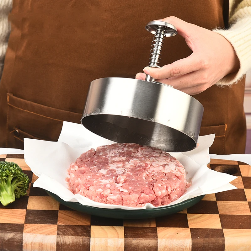 Hamburger Meat Press Patty Maker 304 Stainless Steel Round Non-Stick Thickness Adjusted outdoor picnic Kitchen Beef Rice BBQTool
Hamburger Meat Press Patty Maker 304 Stainless Steel Round Non-Stick Thickness Adjusted outdoor picnic Kitchen Beef Rice BBQTool