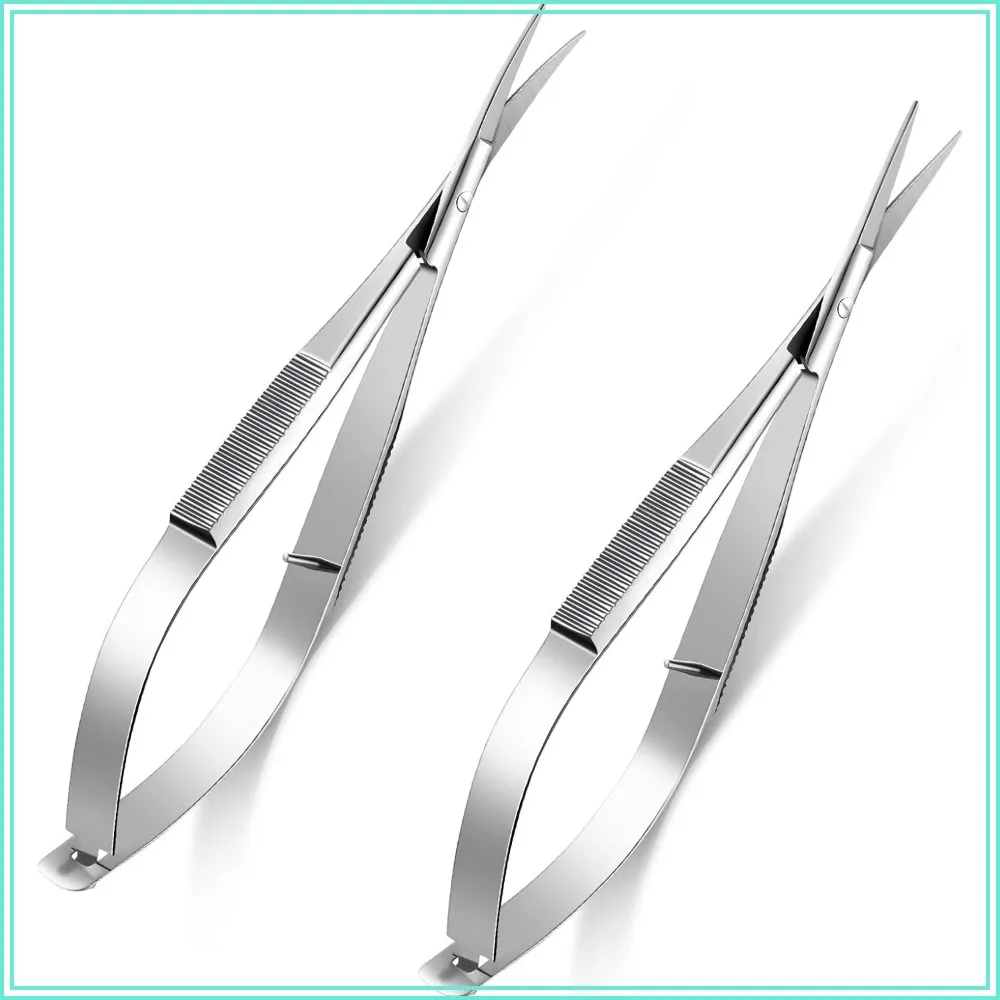 2Pcs 4.7" Stainless Steel Spring Scissors, Curved Tip Thread Snips for Eyebrow Trimming, Ear Nose Mustache
2Pcs 4.7" Stainless Steel Spring Scissors, Curved Tip Thread Snips for Eyebrow Trimming, Ear Nose Mustache