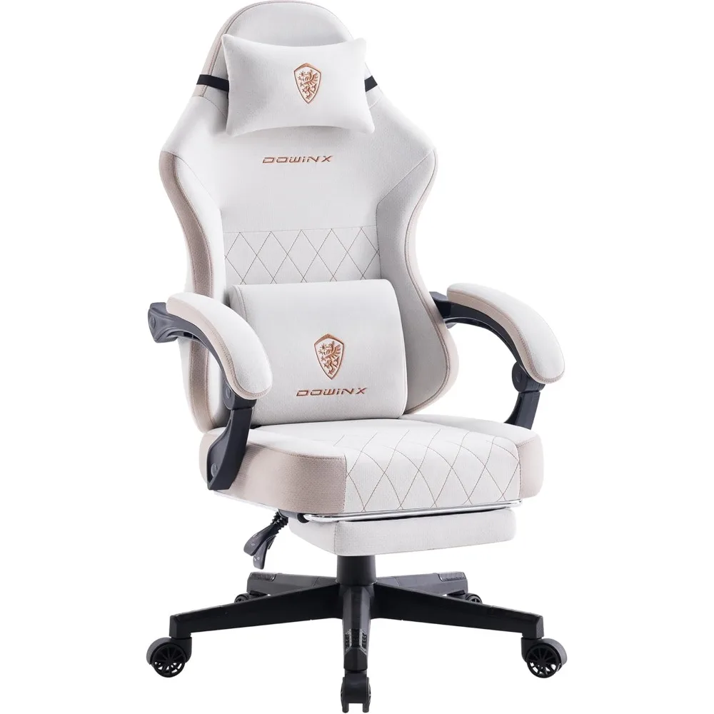 Gaming Chair with Individually Pocketed Spring Seat, High-back Ergonomic 360° Swivel Chair, Massage Lumbar Support, and Footrest
Gaming Chair with Individually Pocketed Spring Seat, High-back Ergonomic 360° Swivel Chair, Massage Lumbar Support, and Footrest