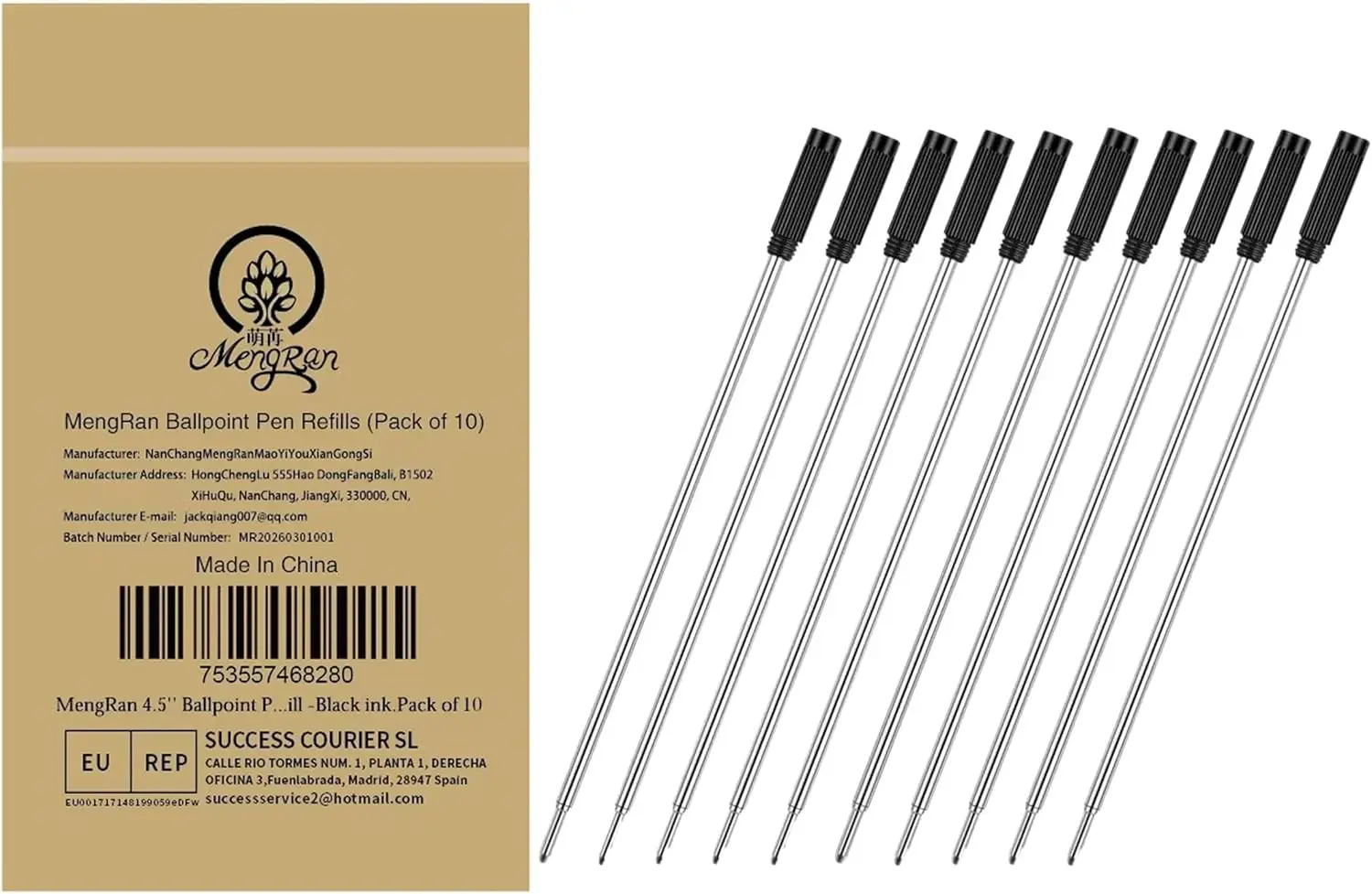 10 Pcs 1mm Medium Tip Ballpoint Pen Refills for Twist Pens, Quick-Drying Oil-Based Ink, Smooth Writing
10 Pcs 1mm Medium Tip Ballpoint Pen Refills for Twist Pens, Quick-Drying Oil-Based Ink, Smooth Writing