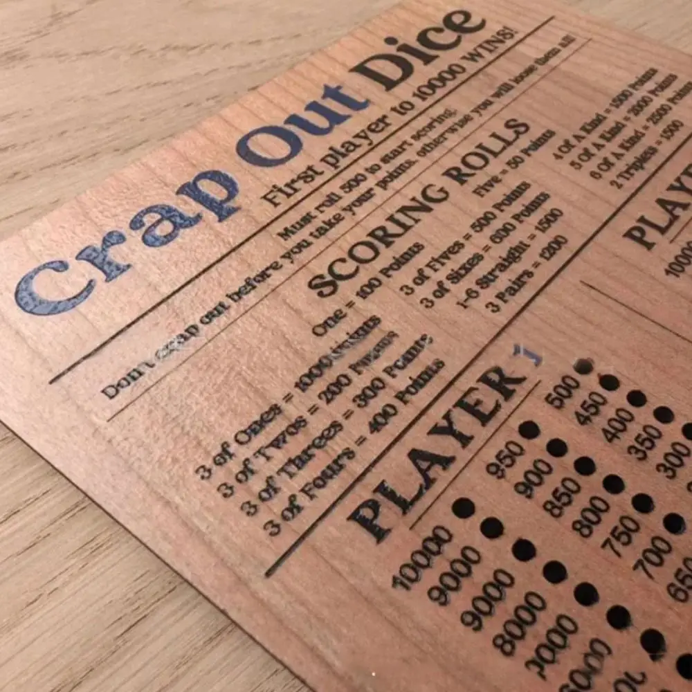 Exercise Patience Wooden Crap Out Dice Score Board Funny Round Farkle Dice Tray Score Pad with Wood Tray Dice Board Game
Exercise Patience Wooden Crap Out Dice Score Board Funny Round Farkle Dice Tray Score Pad with Wood Tray Dice Board Game