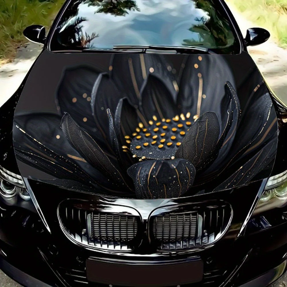 Trendy Black - Gold Lotus PVC Car Vinyl Wraps for Trucks, Cars & SUVs, Self-Adhesive Waterproof Car Hood Decal, Decorative Scrat
Trendy Black - Gold Lotus PVC Car Vinyl Wraps for Trucks, Cars & SUVs, Self-Adhesive Waterproof Car Hood Decal, Decorative Scrat