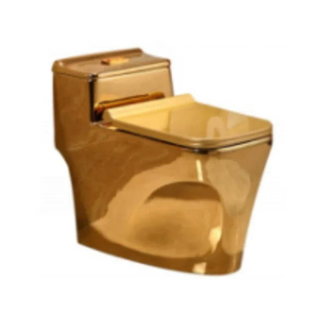 Wholesale Golden Plated Sanitary Wares Commode Toilet One Piece Ceramic Gold Toilet for Hotel
Wholesale Golden Plated Sanitary Wares Commode Toilet One Piece Ceramic Gold Toilet for Hotel