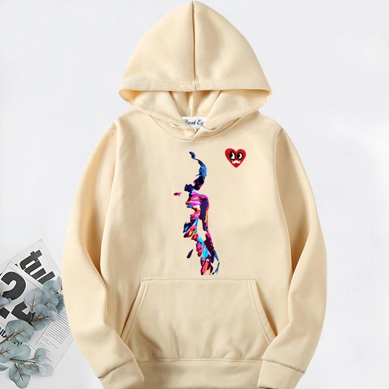Beauty Body Painting Punk Printing Women Hoodie Polyester Red Eyes Beard Heart Embroidery Pullover Pockets Thin Loose Lady Hoody
Beauty Body Painting Punk Printing Women Hoodie Polyester Red Eyes Beard Heart Embroidery Pullover Pockets Thin Loose Lady Hoody