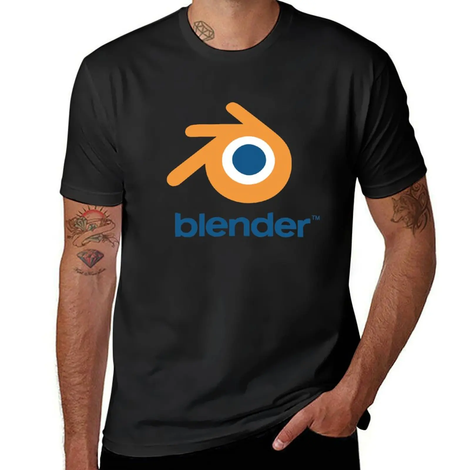 Blender T-Shirt Short sleeve tee Blouse plain black t shirts men
Blender T-Shirt Short sleeve tee Blouse plain black t shirts men
