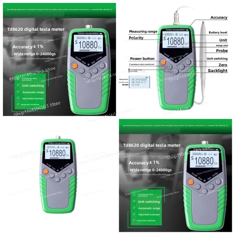 Handheld Digital Magnetic Field Tester (TD8620) - Gauss & Tesla Meter
Handheld Digital Magnetic Field Tester (TD8620) - Gauss & Tesla Meter