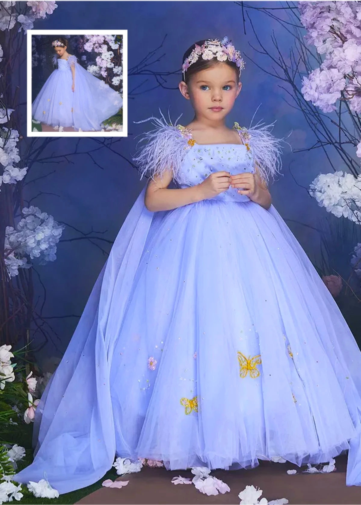 Customised Flower Girl Dress Elegant Feather Applique Wedding Tulle Puffy Ball Gown Little Girls Birthday Party Evening Dress
Customised Flower Girl Dress Elegant Feather Applique Wedding Tulle Puffy Ball Gown Little Girls Birthday Party Evening Dress
