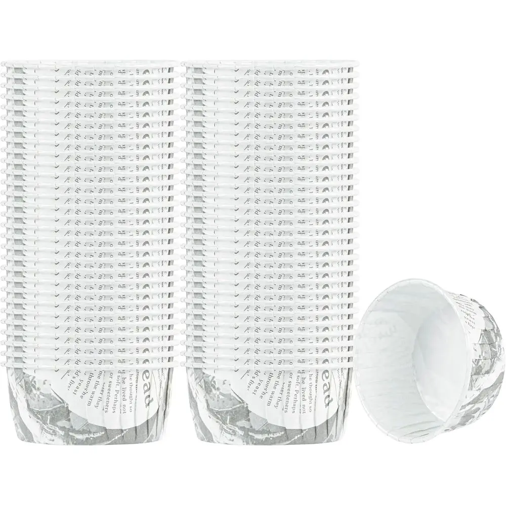 200 Disposable Pleated Cupcake Liners - Oven and Freezer Safe, Black & White for Weddings and Baby Showers
200 Disposable Pleated Cupcake Liners - Oven and Freezer Safe, Black & White for Weddings and Baby Showers