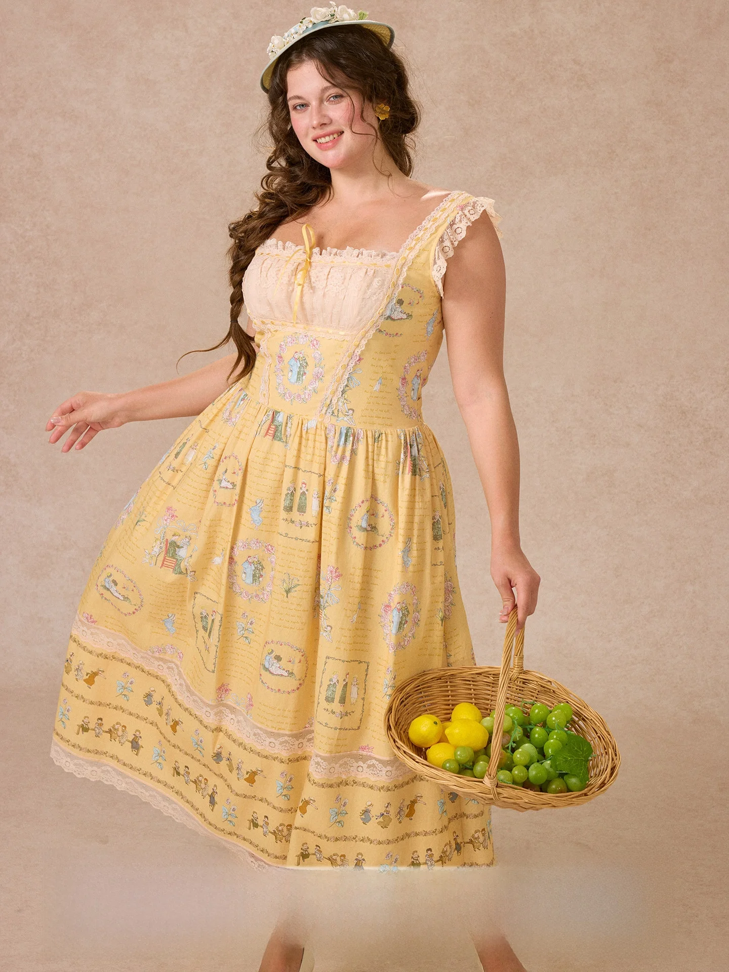 Large Size Lace Princess Dress Spring Summer Country Style Retro A-Line Midi Dress for plus Size Women Girls Floral Print
Large Size Lace Princess Dress Spring Summer Country Style Retro A-Line Midi Dress for plus Size Women Girls Floral Print