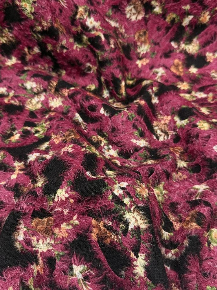 Niche Rare Heavy Rose Purple Mixed Color Tassel Plush Jacquard Fabric Autumn and Winter Coat Skirt
Niche Rare Heavy Rose Purple Mixed Color Tassel Plush Jacquard Fabric Autumn and Winter Coat Skirt