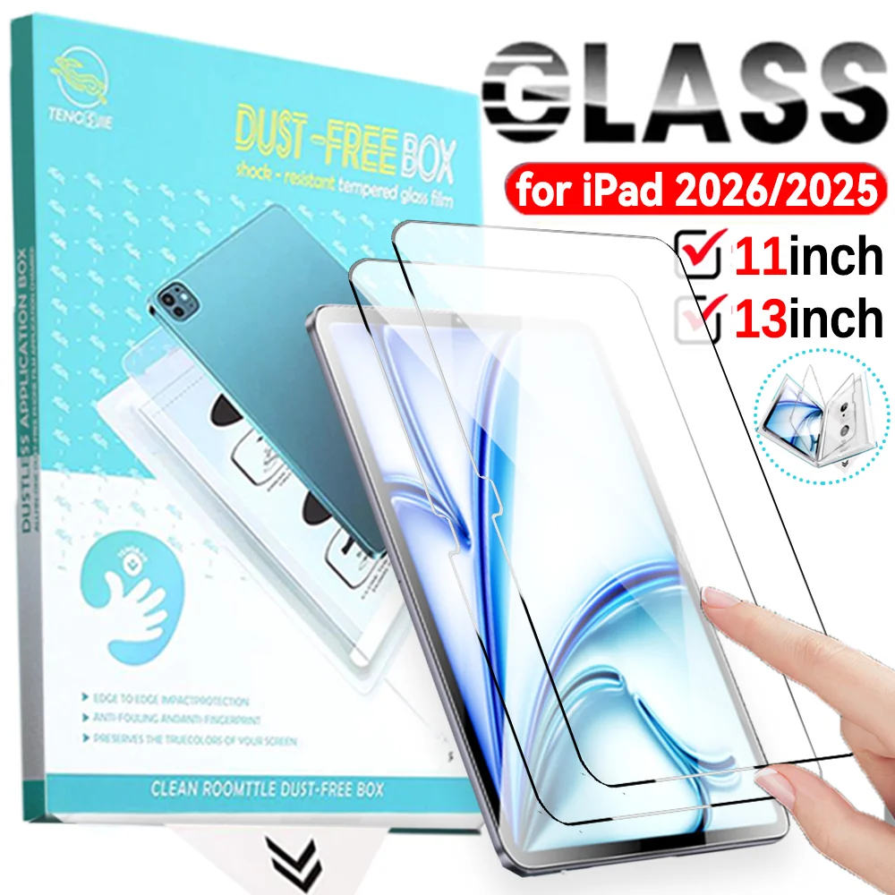 Tempered Glass for IPad Air Pro 11/13inch Easy Installation Kit Bubble Dust Free Box HD Clear Screen Protector for IPad A16 11th
Tempered Glass for IPad Air Pro 11/13inch Easy Installation Kit Bubble Dust Free Box HD Clear Screen Protector for IPad A16 11th