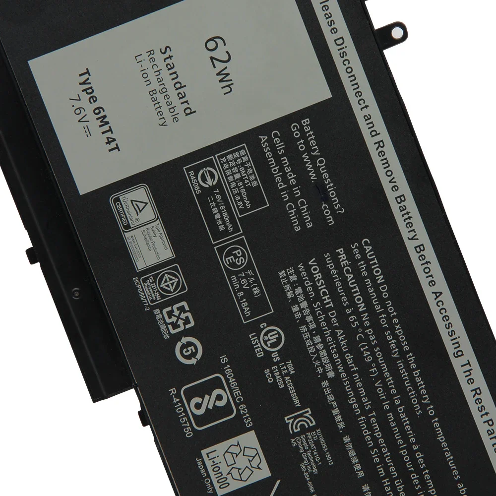 New Replacement Battery 6MT4T For Dell Latitude M3510 E5570 E5270 E5470 Batteries 62Wh High-Quality
New Replacement Battery 6MT4T For Dell Latitude M3510 E5570 E5270 E5470 Batteries 62Wh High-Quality