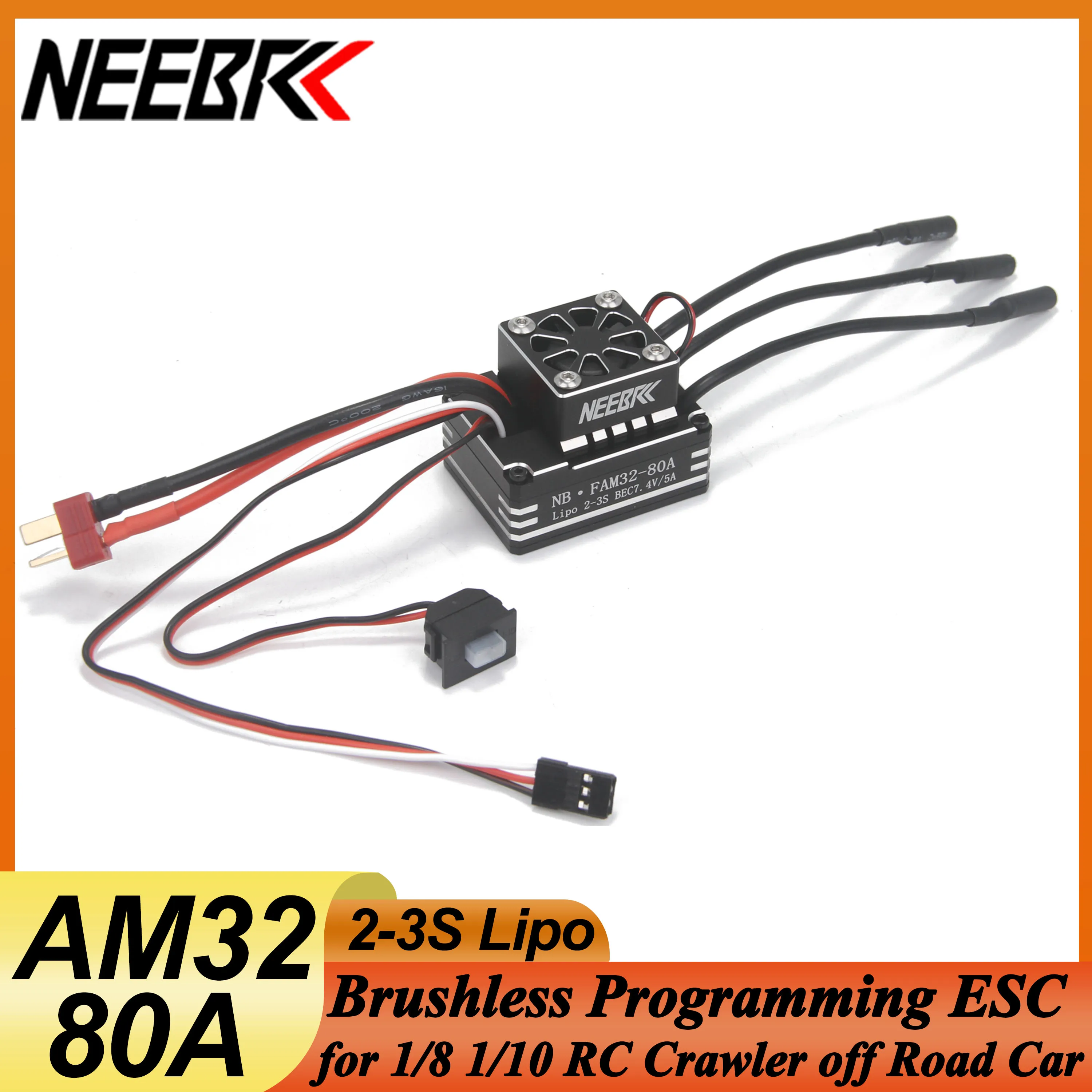 NEEBRC AM32 80A Бесщеточный ESC для 1/8 1/10 RC Гусеничный автомобиль для бездорожья AXIAL SCX10 90046 TRAXXAS TRX4 RC4WD 3536 3542 3548 Двигатель
NEEBRC AM32 80A Бесщеточный ESC для 1/8 1/10 RC Гусеничный автомобиль для бездорожья AXIAL SCX10 90046 TRAXXAS TRX4 RC4WD 3536 3542 3548 Двигатель