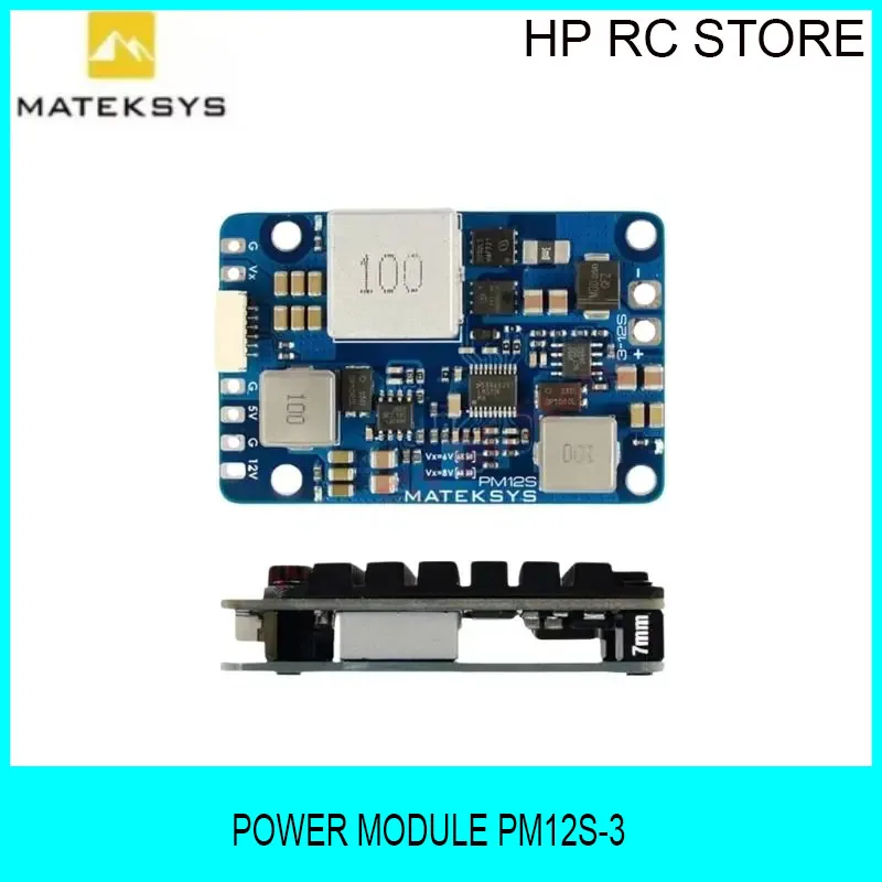Matek PM12S-3 Power Module - 3-12S LiPo Input w/5V 9V Dual BEC & Heatsink for Multirotor Fixed-Wing Cinewhoop FPV Drones
Matek PM12S-3 Power Module - 3-12S LiPo Input w/5V 9V Dual BEC & Heatsink for Multirotor Fixed-Wing Cinewhoop FPV Drones