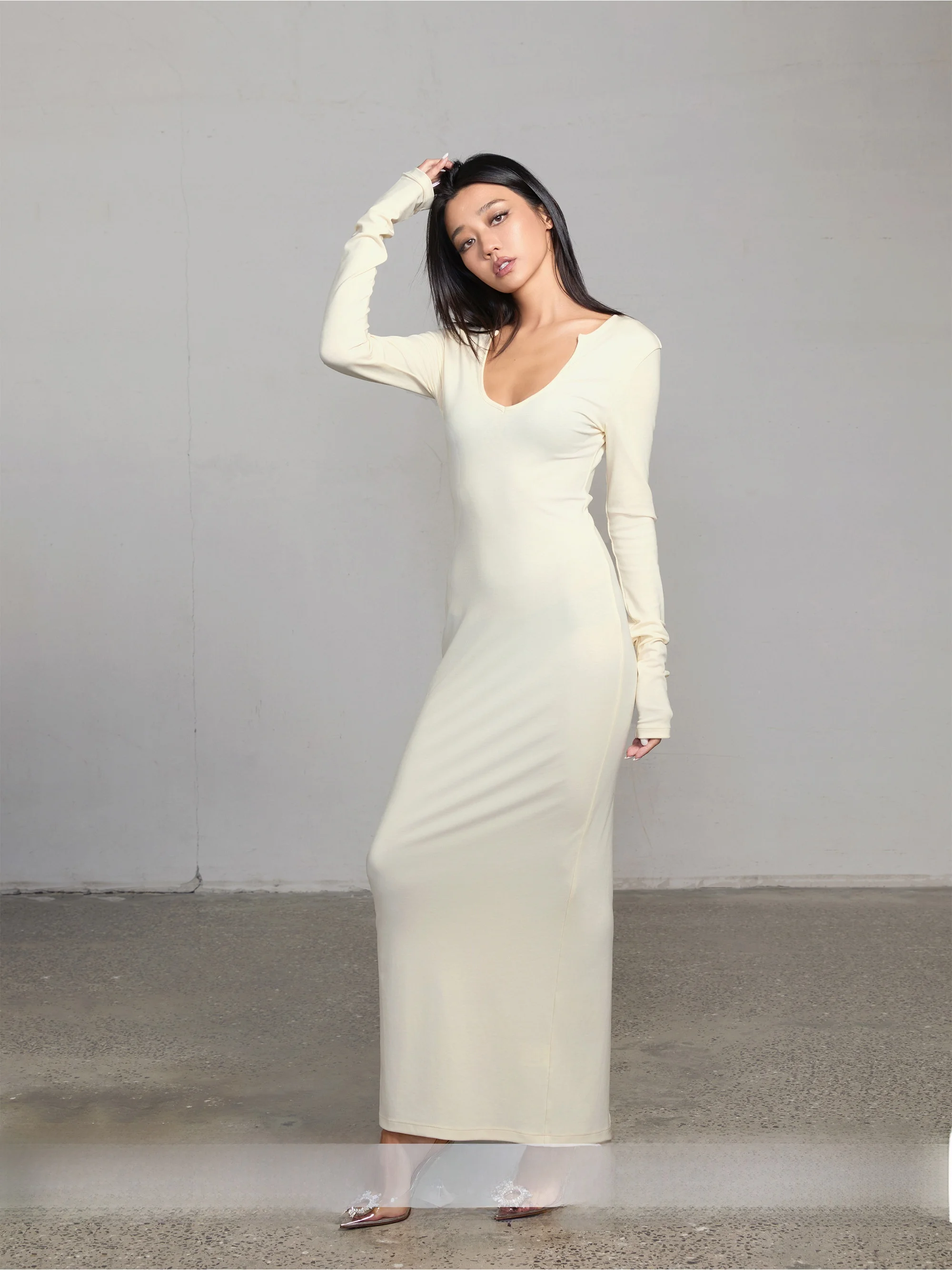 MIRANDA SONG Classic UV Neck Lenzing Long Sleeve Knitted Wrap Dress Women's Waist Cinched Long Dress Sexy Style Casual Wear
MIRANDA SONG Classic UV Neck Lenzing Long Sleeve Knitted Wrap Dress Women's Waist Cinched Long Dress Sexy Style Casual Wear