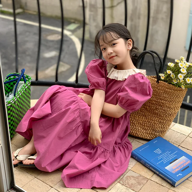 Girls' Dresses French Style Open Back Dress Lace Neck Summer Princess Dress 2024 New Casual Children's Dress Baby Kids Clothing
Girls' Dresses French Style Open Back Dress Lace Neck Summer Princess Dress 2024 New Casual Children's Dress Baby Kids Clothing