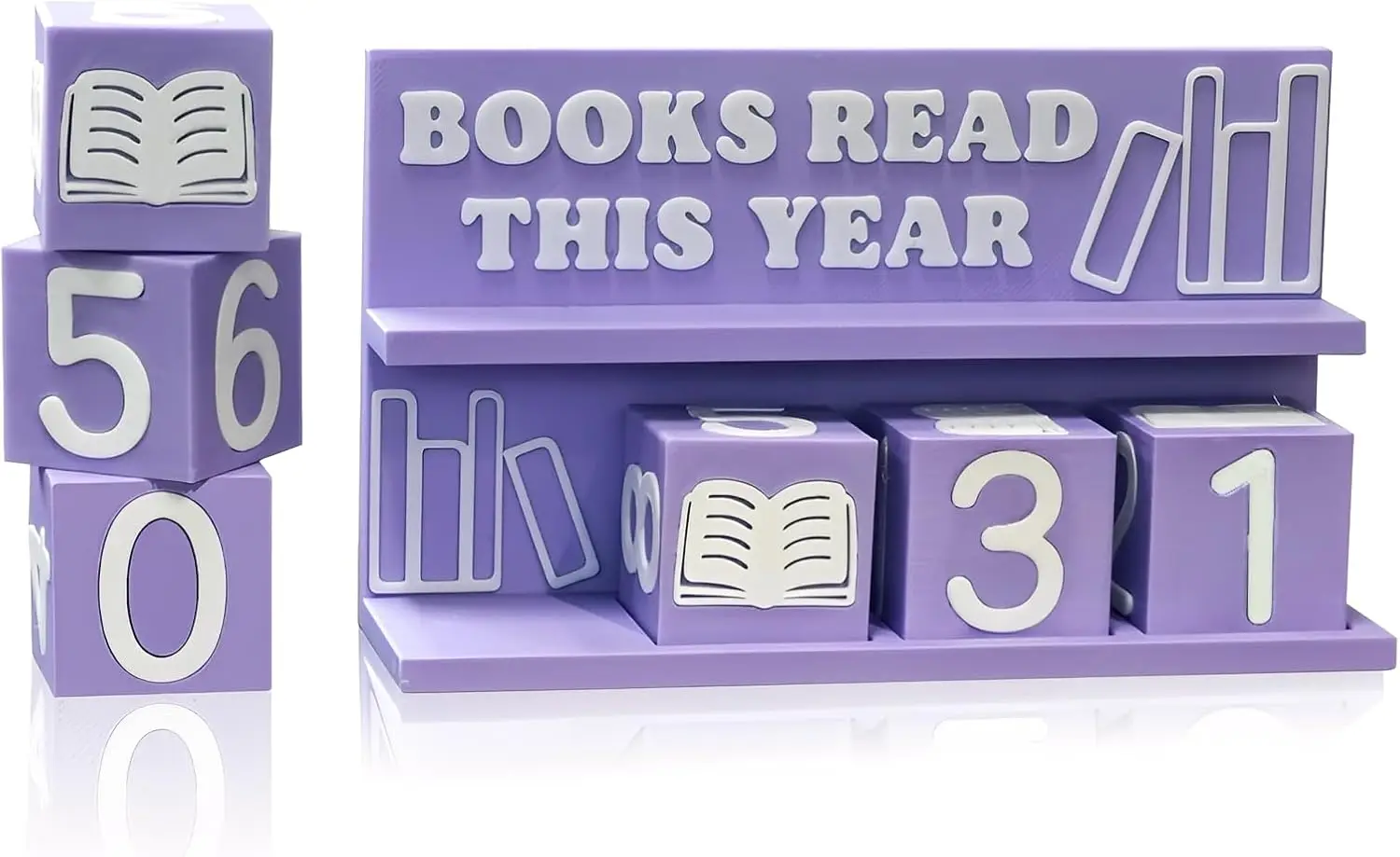 3D Printed Book Tracker, Books Read This Year Counter, Bookshelf Decor for Reading Goal, Gift for Readers
3D Printed Book Tracker, Books Read This Year Counter, Bookshelf Decor for Reading Goal, Gift for Readers