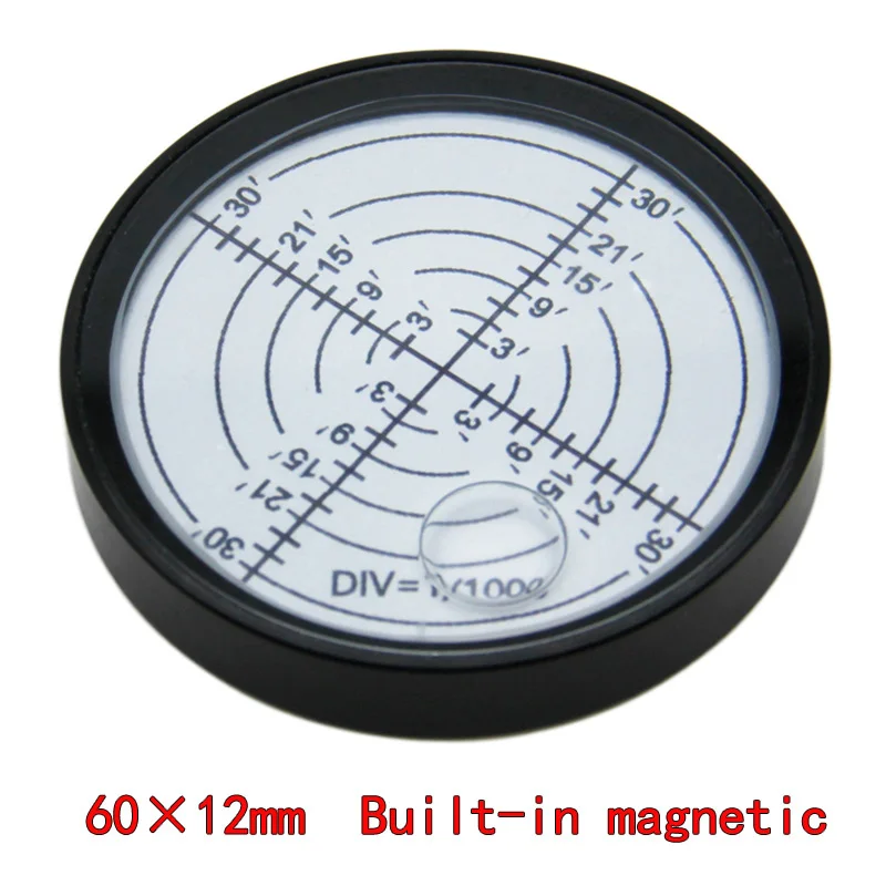 Magnetic universal level internal engraving level bubble 60*12mm high precision 3 minutes
Magnetic universal level internal engraving level bubble 60*12mm high precision 3 minutes
