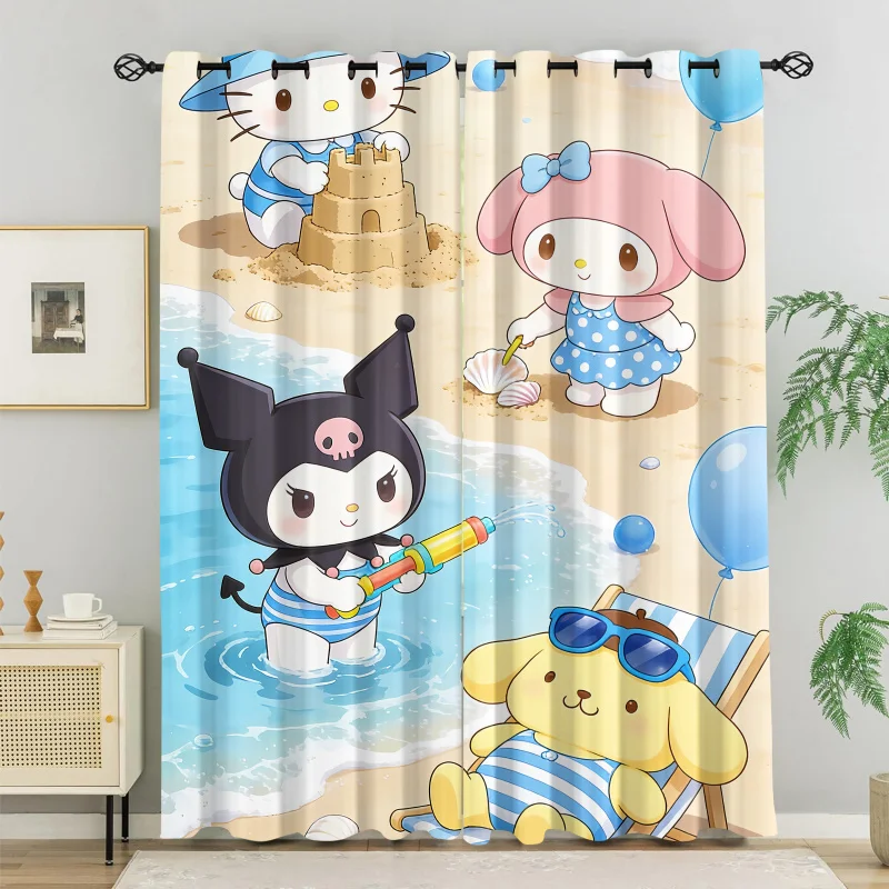 2 Panels Summer Sanrio Beach Blackout Curtains Grommet Window Drapes 85% Light Blocking For Girls Bedroom Living Room Fans Gift
2 Panels Summer Sanrio Beach Blackout Curtains Grommet Window Drapes 85% Light Blocking For Girls Bedroom Living Room Fans Gift