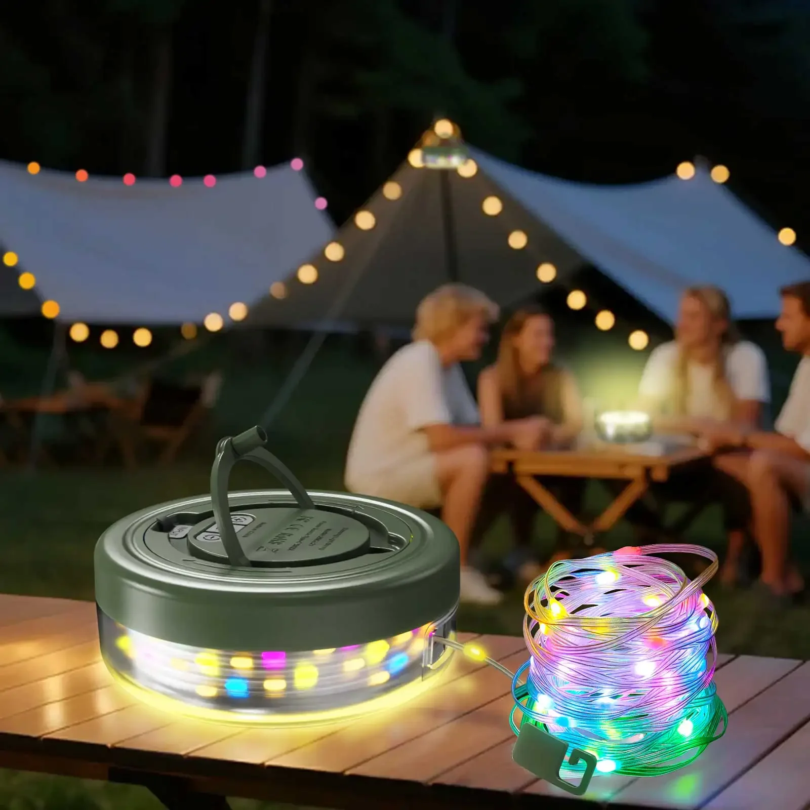 3 in 1 RGB Camping String Lights, Outdoor IPX4 Camping Lantern with 8 Modes, USB Rechargeable, Portable Lights for Camping/Yard
3 in 1 RGB Camping String Lights, Outdoor IPX4 Camping Lantern with 8 Modes, USB Rechargeable, Portable Lights for Camping/Yard