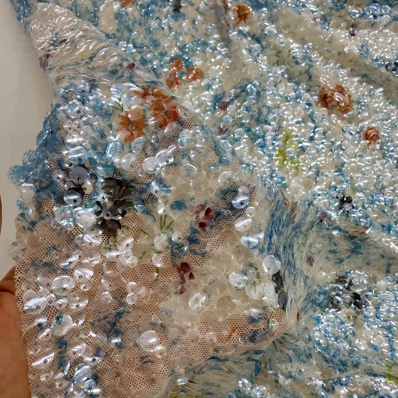 Fish Scale Crystal Sequin Mesh Fabric for Wedding Dress Clothing Decoration Cloth Diy By The Meter Sewing Material
Fish Scale Crystal Sequin Mesh Fabric for Wedding Dress Clothing Decoration Cloth Diy By The Meter Sewing Material