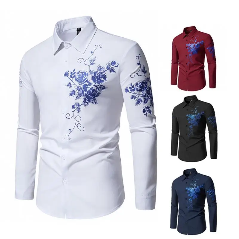Men's European Floral Long Sleeve Shirt Printed Pattern Cotton Polyester Blend Casual Fashionable Inner Wear for Summer
Men's European Floral Long Sleeve Shirt Printed Pattern Cotton Polyester Blend Casual Fashionable Inner Wear for Summer