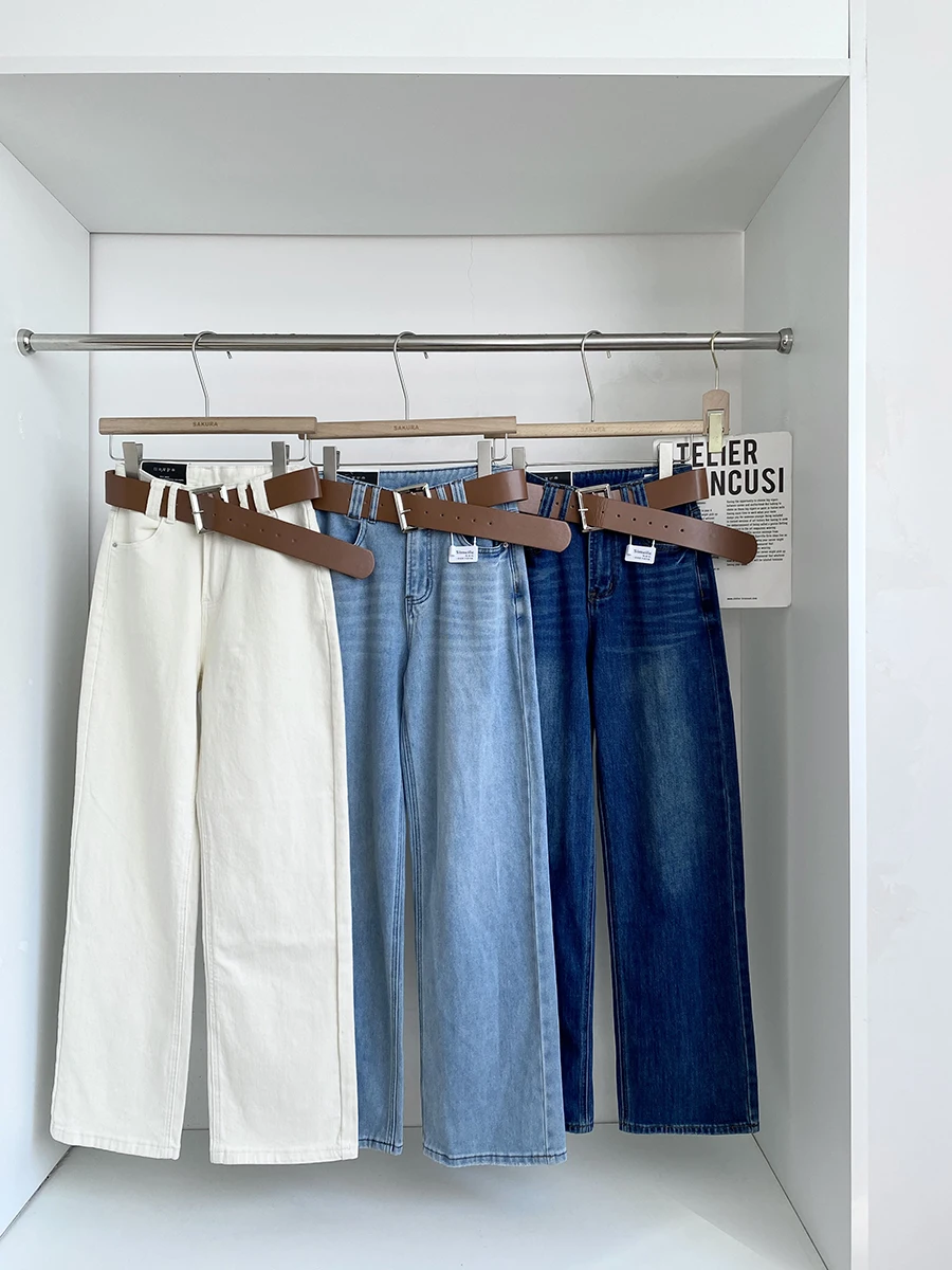 Korean Style High Waist Straight Leg Jeans Women's Fashion Spring New Arrival Versatile Drapey Slimming Wide Leg Pants
Korean Style High Waist Straight Leg Jeans Women's Fashion Spring New Arrival Versatile Drapey Slimming Wide Leg Pants